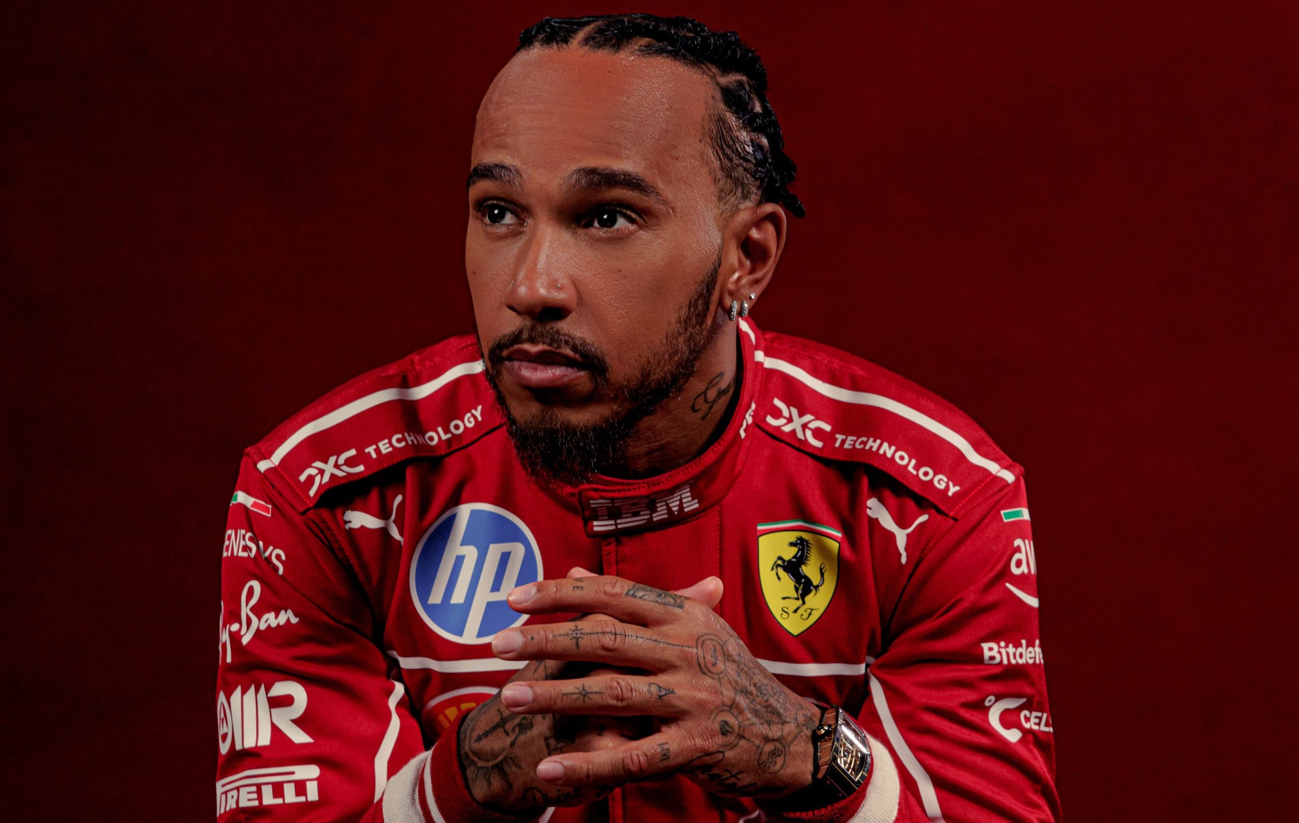 Lewis Hamilton sufrió un accidente durante las pruebas privadas de Ferrari en Barcelona
