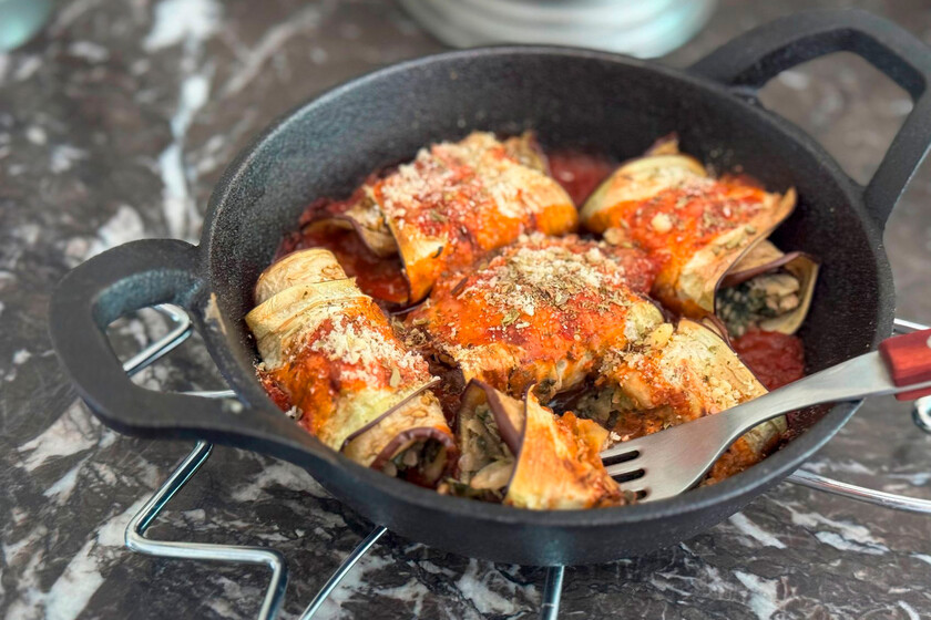 Rollitos de berenjena: rellenos, al horno y listos en media hora